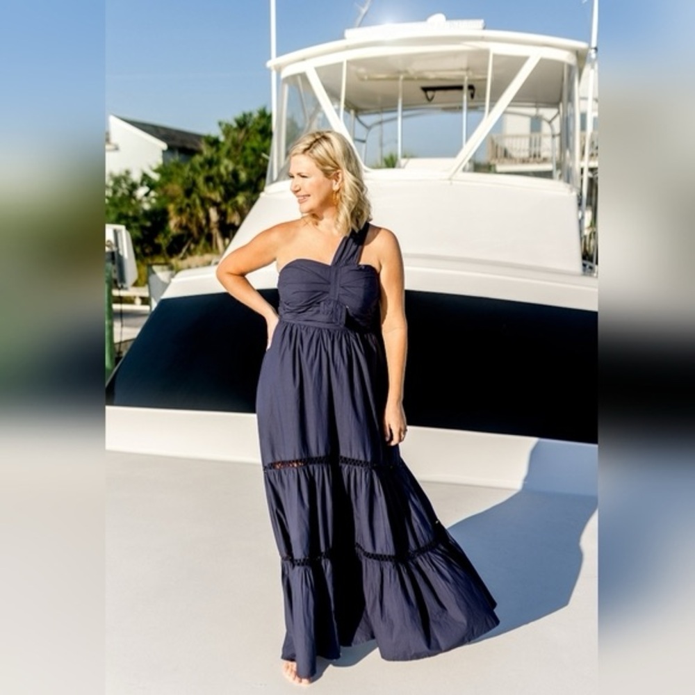 BNWT Southern Frock one shoulder Elle Maxi dress in black